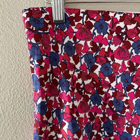 J Crew Gwyneth Slip Midi Skirt in Berry Floral Size S - Picture 3 of 6